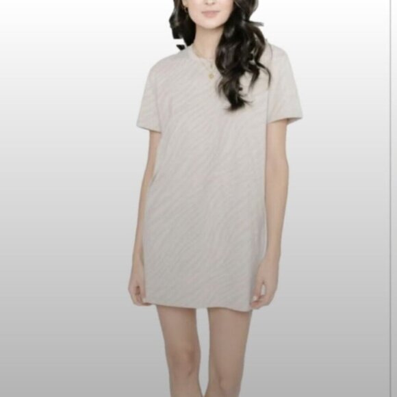 SMASH + TESS Sahara Tiger Everyday T-Shirt Dress L Made In Canada S+T - Picture 1 of 10